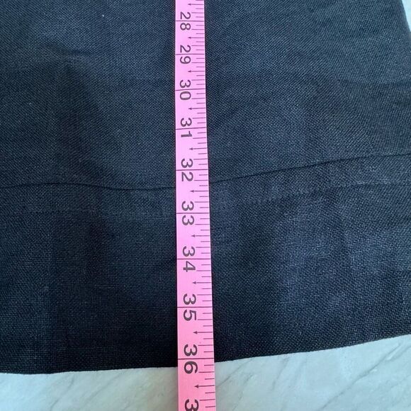 J. Crew Collection 100% linen black Rose Lace Up Dress size 4 NWOT - Picture 10 of 12